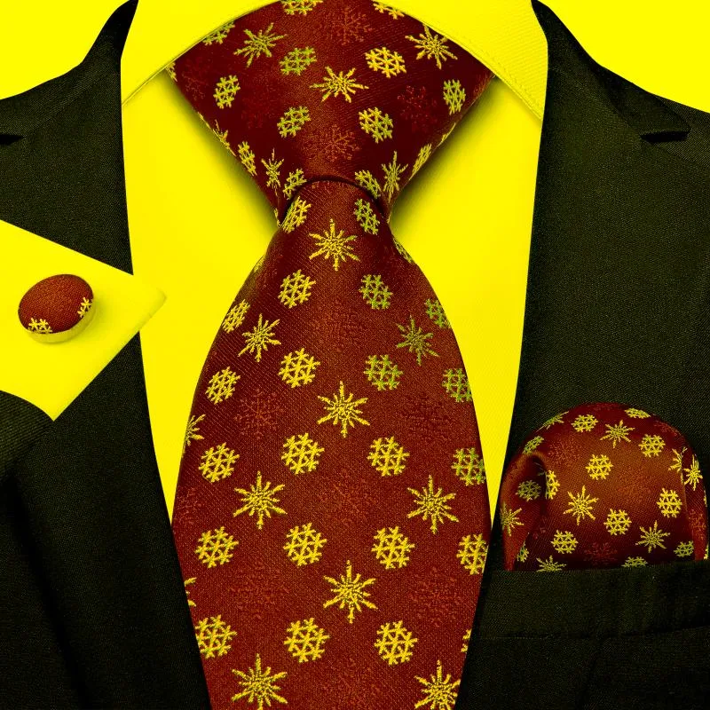 Bow Ties Kerstmis voor mannen 8 cm Red Snowflake Neck Tie Set Gift Accessoires Corbatas Para Hombre Dibangubow Corbatas Para Hombre