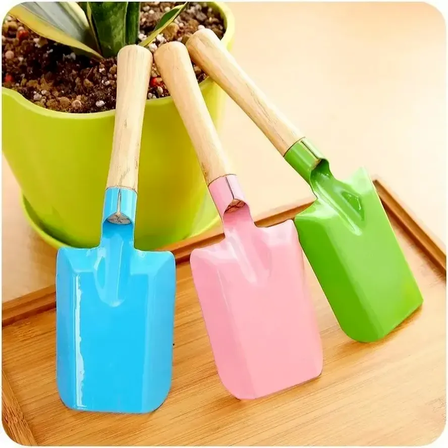 Expédition 24 heures sur 24 Mini pelle de jardinage en métal coloré petite pelle outils de quincaillerie de jardin creuser outil de pelle pour enfants F5290 F0519W09