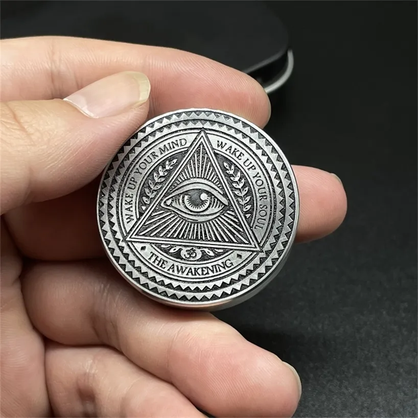 EDC Fidget Toys Eye of God Magnetic Sound Coins Anti Stress ADHD Hand Spinner Autism Adult Anxiety and Relief 220505