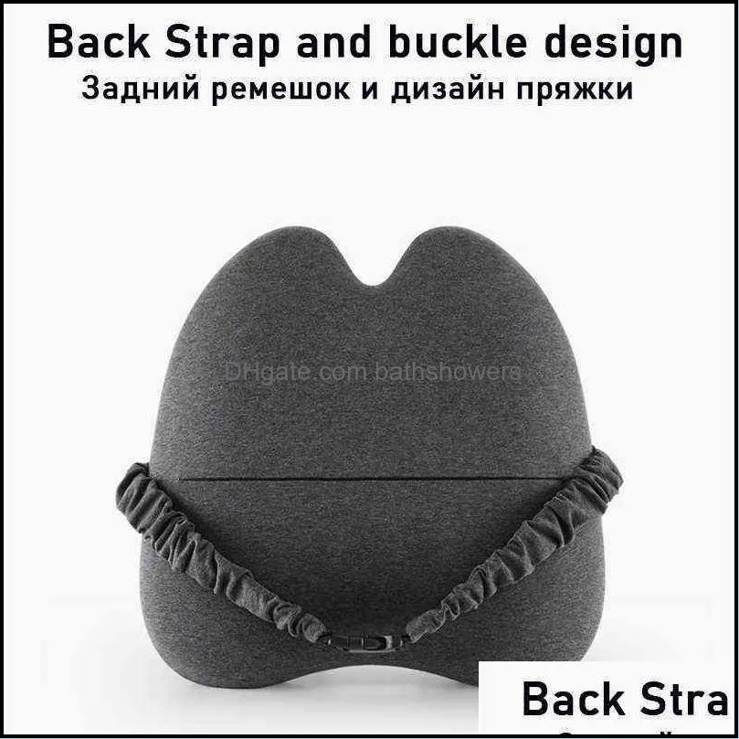 memory foam lumbar cushion orthopedic pillow office chair cushion support waist back pillow sets car seat cushion hips massager 211229