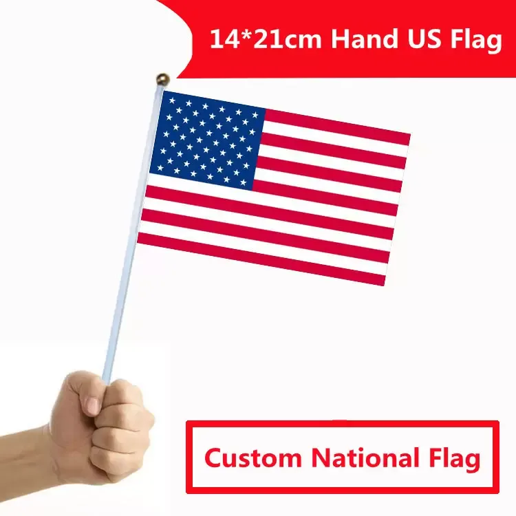 USA Flag 14cmx21cm Vertebral Size And Custom The Other National Flags Activity Banner