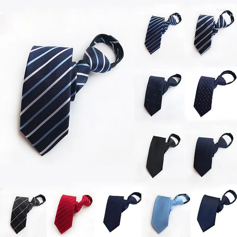 Bow Ties 24 Color Men Tie Lazy Necktie Men's Easy Zipper Uniform Group Security Dress Up Business Professional Man Gift Accessories Fred22