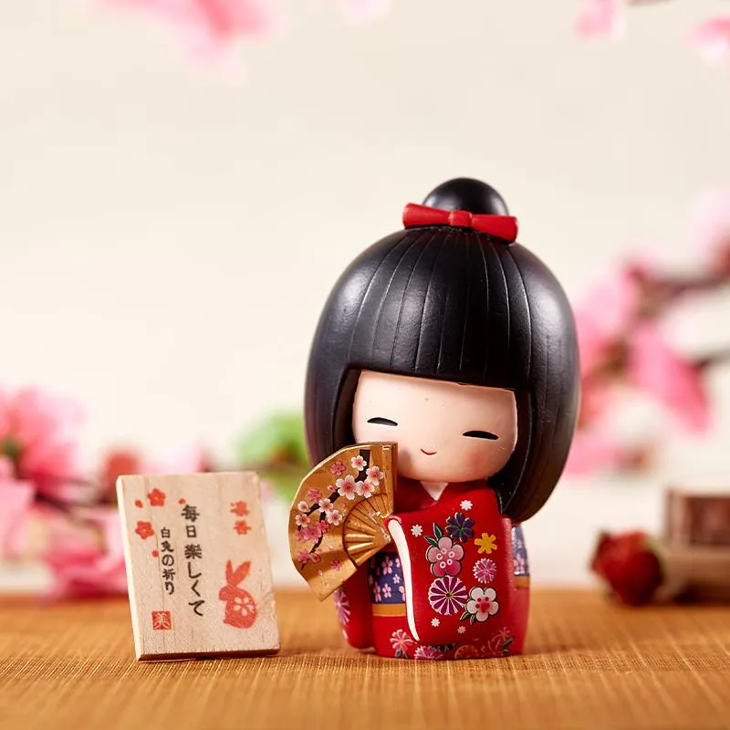 Декоративные объекты фигурки японская кукла кимоно милые девушки украшения ювелирные изделия ремесло подарки дома украшения аксессуары японии декор