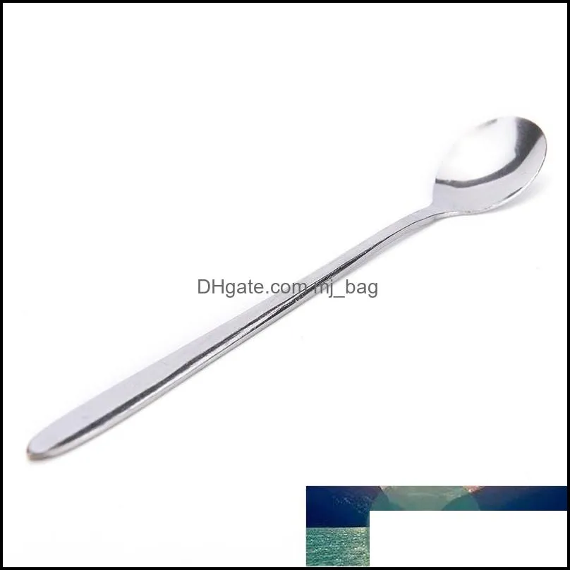 1PCS 16CM Spoon Long Handle Stainless Steel Teaspoon Creative Ice Cream Coffee