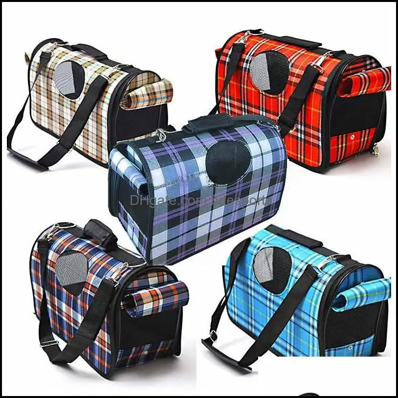 Suministros de transporte para perros Pet Home Garden Soft Carriers Bolsa plegable transpirable portátil Bolsas para gatos Viajes salientes Bolso para mascotas con bloqueo Saf