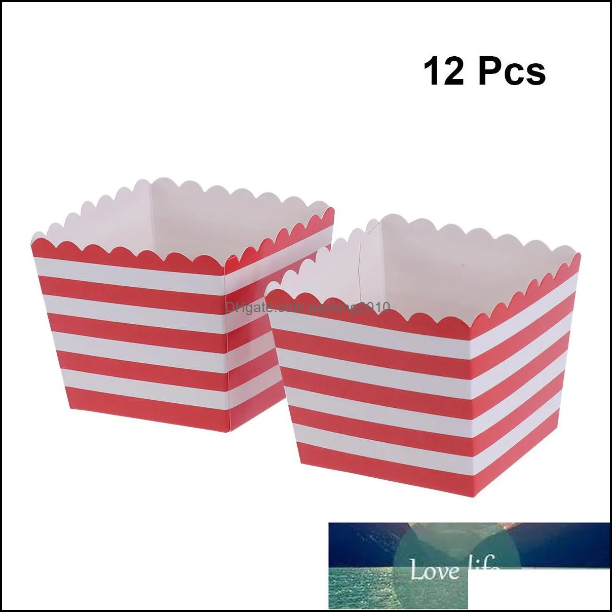Other Event Party Supplies Festive Home Garden 12Pcs Disposable Popcorn Boxes Bags Snack Box Food Container Tableware For Baby Shower Birt