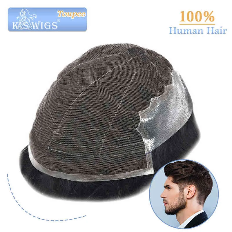 Hommes Cheveux Synthétiques k s Perruques Toupee Q6 Swiss Lace Pu Base Prothèse Capillaire Naturel Indien Perruque Humaine Système De Remplacement Unité 0527