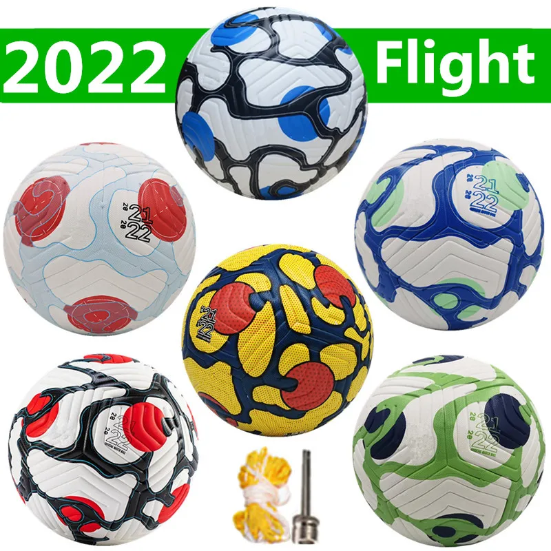 Premier 2022 Club League Flight Ball Soccer Tamanho 5 Pu futebol de alto grau Navio de futebol The Balls sem ar ACCS ao ar livre atlético