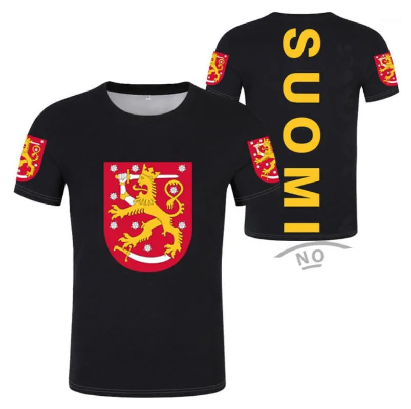 T-shirts van heren 2022 Finland 3D Gedrukt T-shirt Nation Flag Fines Zweedse SUOMI Dames Tshirt Punk Stijl Top T-shirts T-shirt