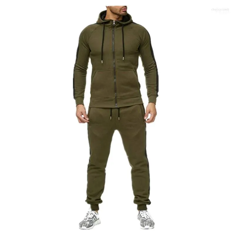 Erkek Trailsits Erkek Moda Terozlu Kıyafetleri Set Erkek Gündelik Spor Giyim 2022 Sonbahar Kış Adam Hoodies ve Pantolon Sweatlesuit Gym Sweatshirt