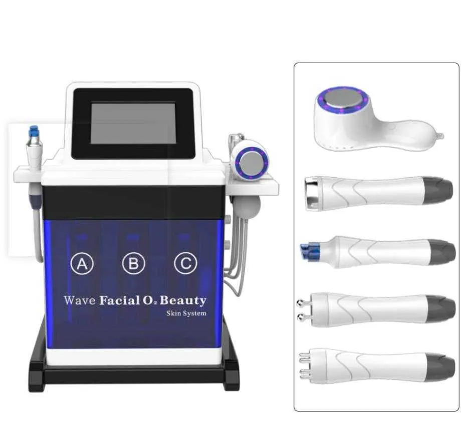 st 5 in 1 Hydra water Dermoabrasione con RF Bio-lifting Hydro Microdermabrasion Facial Macchina multifunzionale per la rimozione delle rughe per la cura della pelle