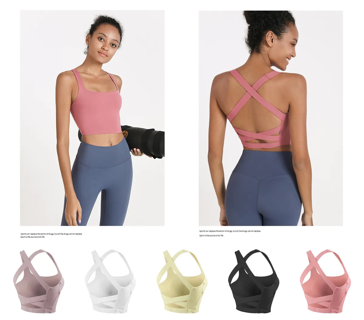 LU Sports Women Full Coverage Sexy Crisscross Fitness Bra Yoga Vest With  Chest Pad For Yoga Running Athletic Gym Workout Tank Tops Workou Bounce  Control From Smartears, $18.33