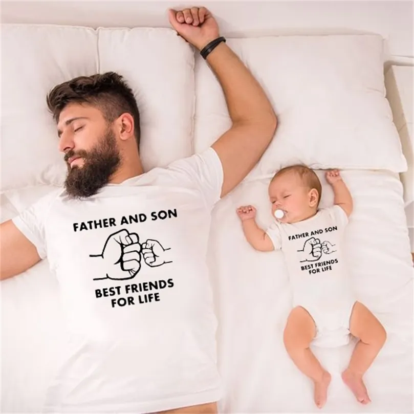 Padre e figlio Amici per la vita Abiti coordinati per la famiglia Look per la famiglia Abiti coordinati per papà e papà Abiti per padre e figlio 1pc 220531