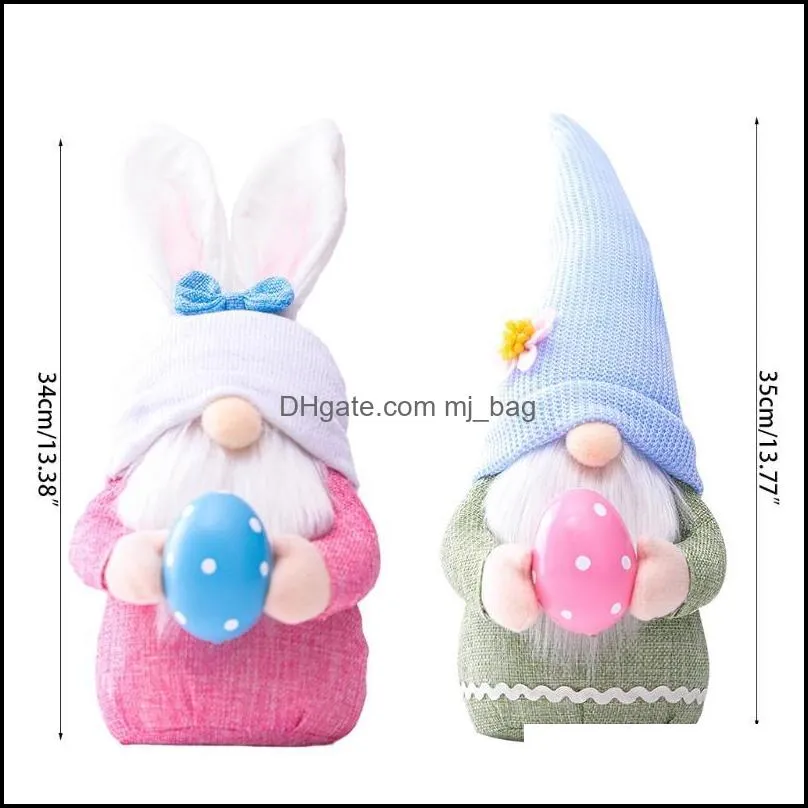 easter bunny dwarf faceless doll fairy doll decoration household supplies plush dwarf family party decoration children kid toys