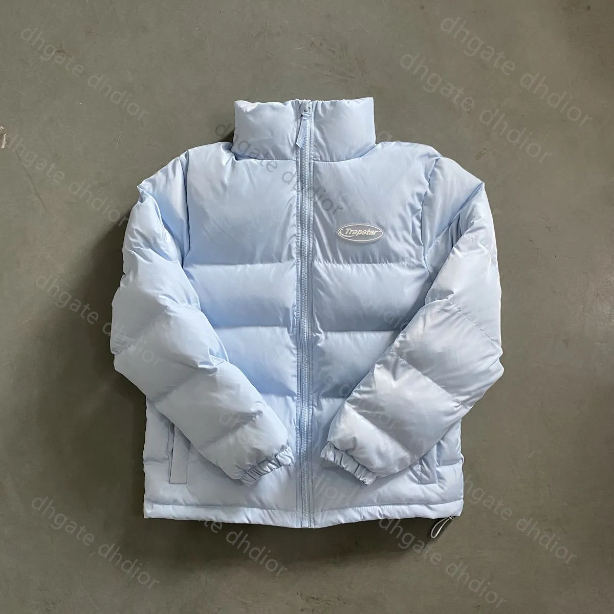 Trapstar Ice Blue Down Jacket Men and Women Light Luxury broderade bokstavsjackor Hyperdriive Puffer Jacket Hot 2022 Högkvalitativ 1 till 1