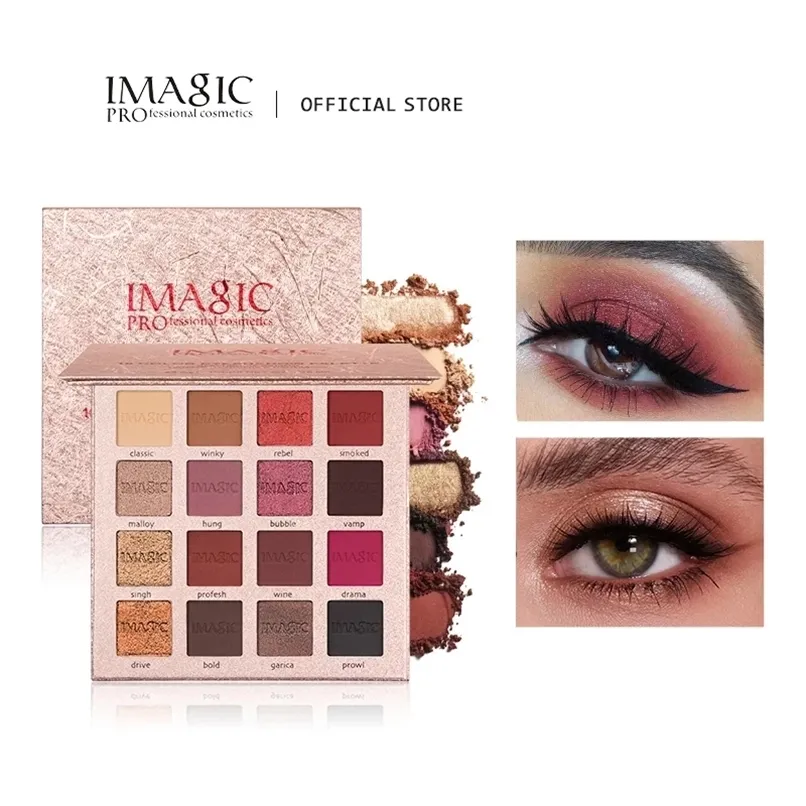 IMAGIC Arrivée Charme Fard À Paupières 16 Couleur Palette De Maquillage Mat Shimmer Pigmenté Ombre À Paupières Poudre 220525