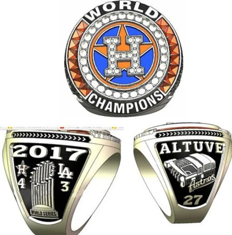 Hou Astros World Baseball Championship Ring Altuve Springer Fan Gift