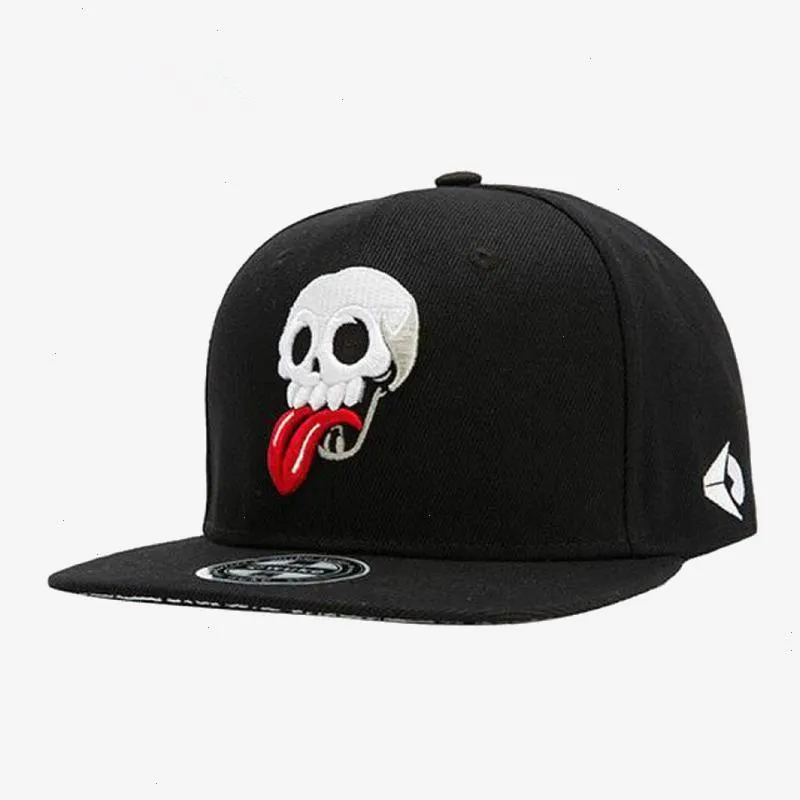 Cap Men Snapback Flat Hip Hop Male Female Embroidery Skull Baseball Hats For Club Party Sun Bone Gorro