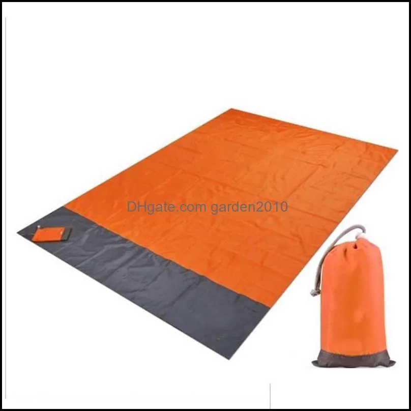 200210cm portable waterproof beach mat pocket blanket camping tent ground mat mattress outdoor camping picnic mat