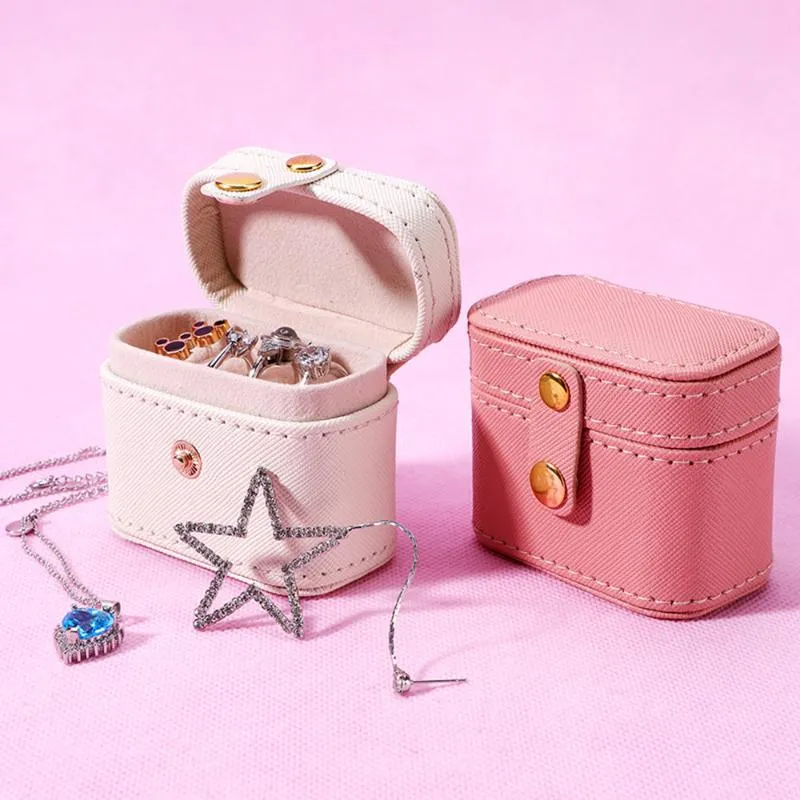 Jewelry Pouches Bags Mini Box Small Simple Earrings Ring Storage 5 ColorsJewelry