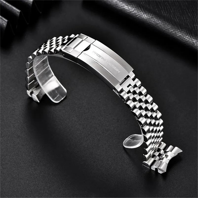 PAGANI DESIGN Origineel Voor PD1661,PD1662.PD1651 horloge 316L roestvrij stalen band Jubilee armband breedte 20 mm, lengte 220 mm 220412