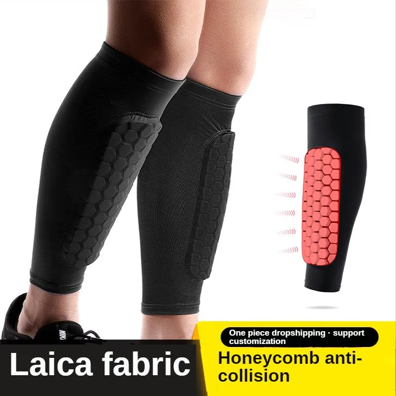 Codo Rodilleras Fútbol Espinilleras Deporte al aire libre Panal Protección anticolisión Pierna Guardia Calcetines Shank Protector Protege Tibia Footbal