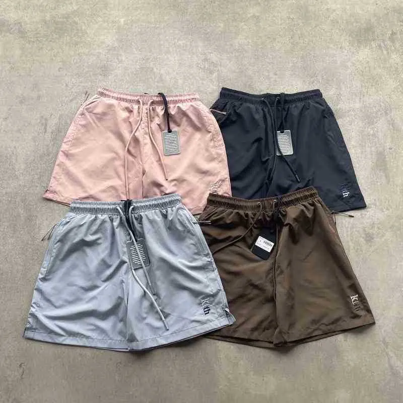 Hoge kwaliteit Kith Mesh herenshorts 1:1 mode dames breechcloth binnen tag label streetwear broek