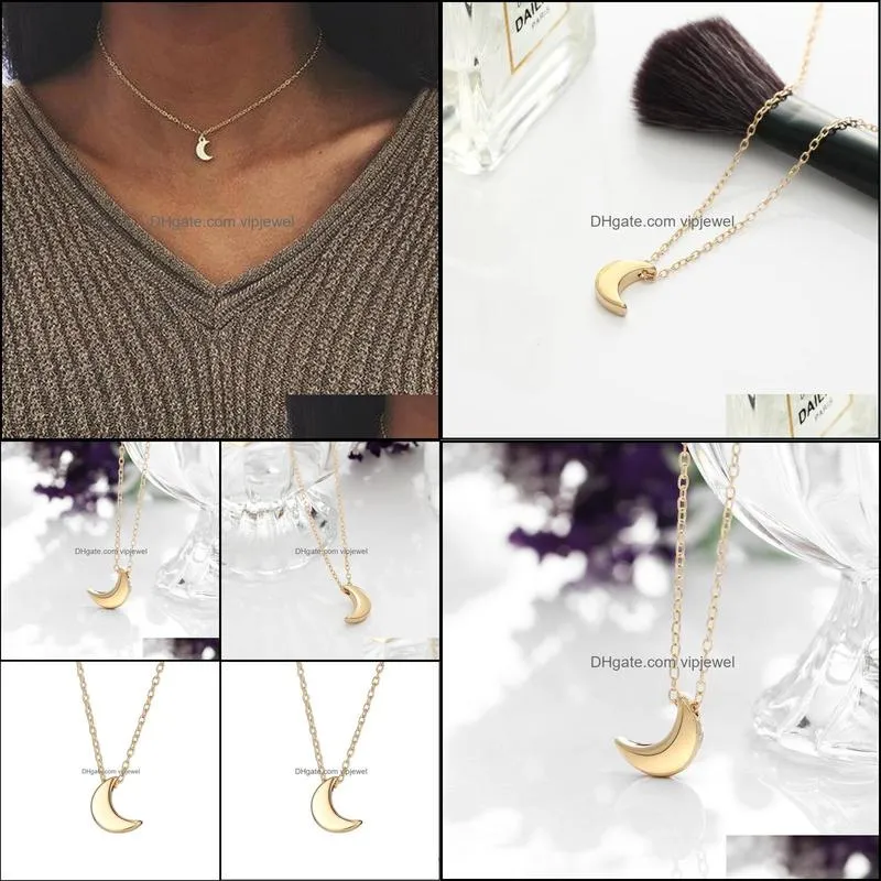 fashion gold moon necklace for women wholesale n95305