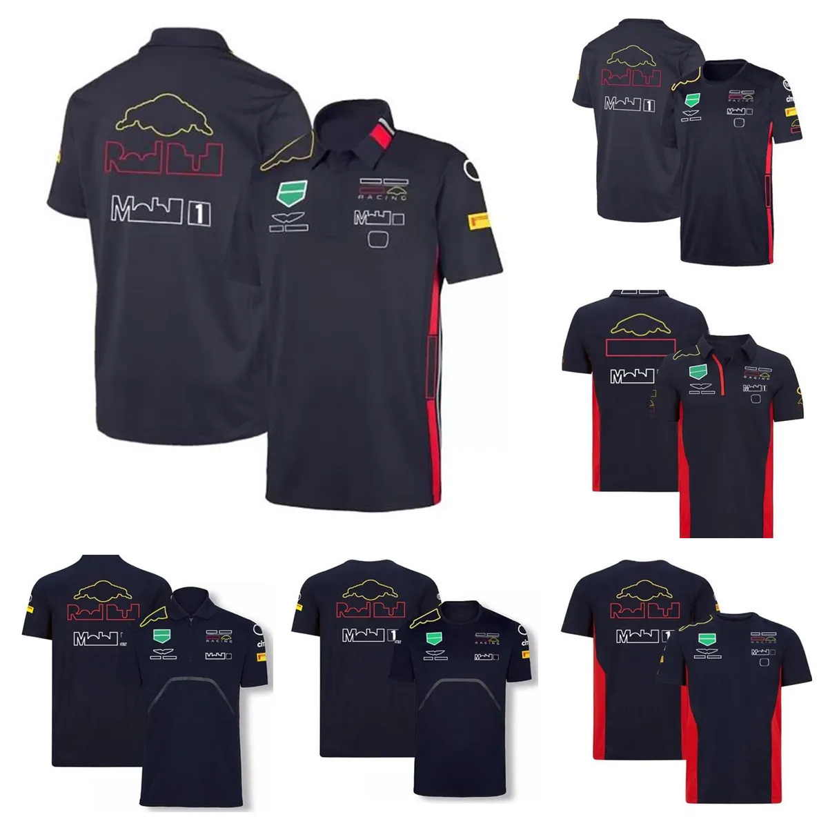 F1 Racing Model Clothing Tide Team Perez Cardigan Polo Shirt Polyester Propering Riding Suit With With the SA