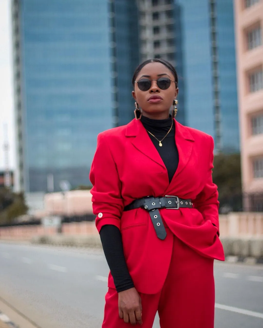 Rose Red Plus Size Womens Street Liliana Power Suit With Pencil Pants Perfect For Evening Parties Weddings And More No Belt Included From Foreverbridal 75.73 DHgate.Com