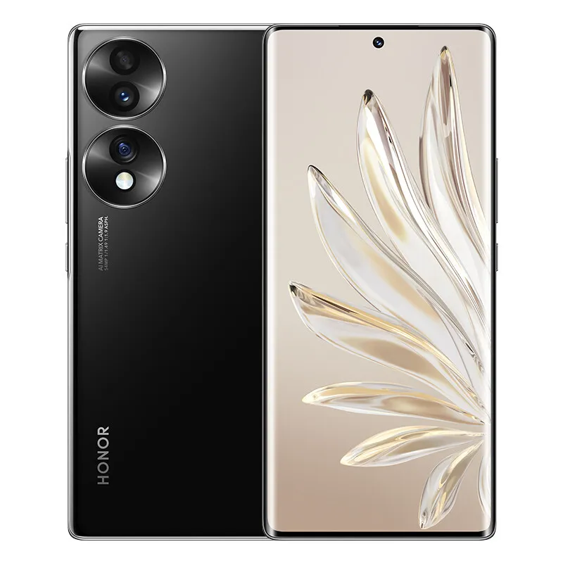 Huawei Honor original 70 5G Telefone celular 8 GB RAM 256 GB ROM Snapdragon 778G mais 54MP NFC Android 6.67 "OLED Curved Screen ID da impressão digital Face Face Desbloquear telefone celular inteligente telefone celular