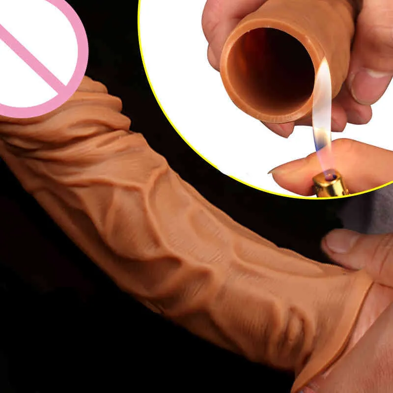 Elektrische massagers Sex Toy Wolf Tand Cover vermindert gevoeligheid vloeibare siliconen penis heren leuke man en vrouw volwassen producten