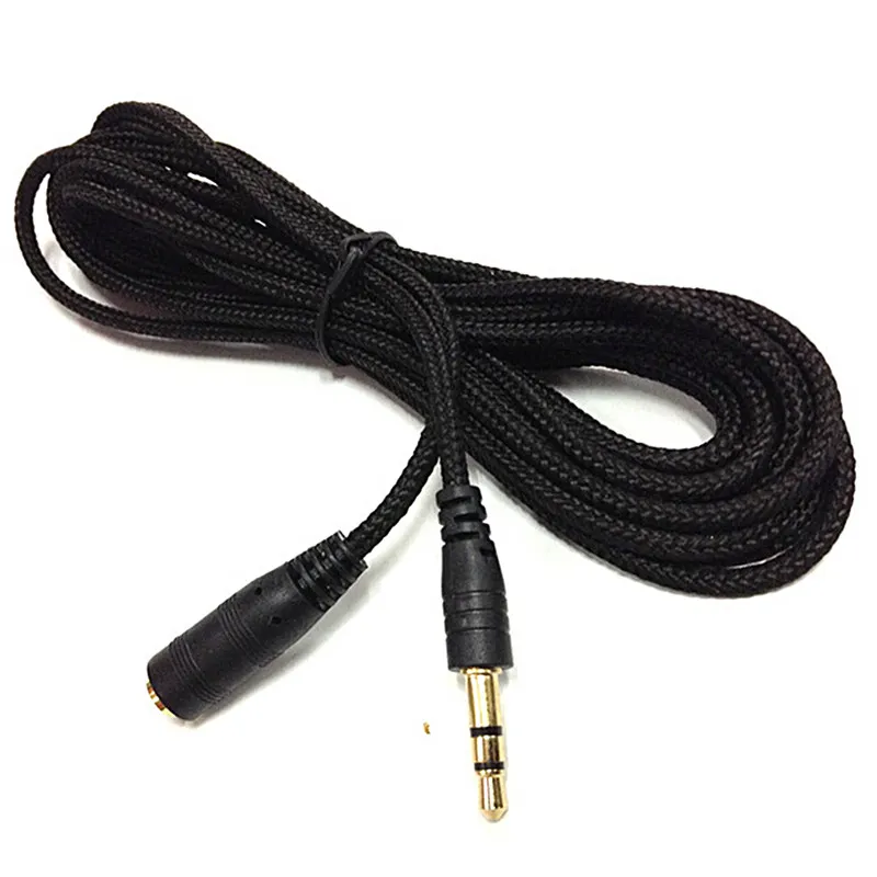 braided Aux Cable Headphone Extension Cables 3.5mm 2m 3m 5m Jack Male to Female For Computer Audio Headphone Extender Cord