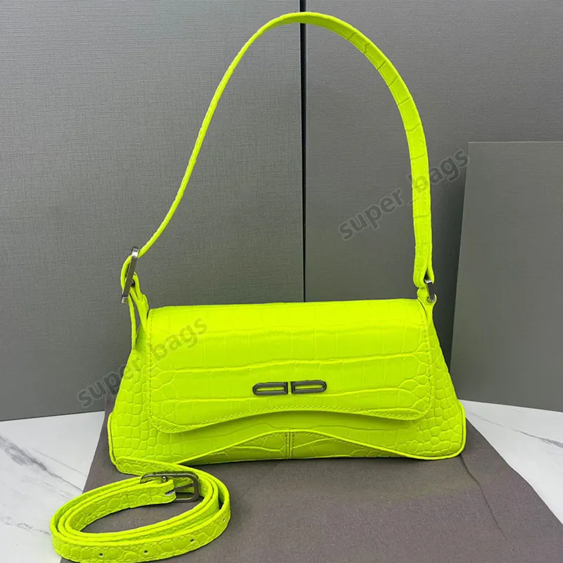 Designer tassen xx krokodil reliëf kleine flap tas vrouwen een schouder crossbody lederen handtas portemonnee mode tas 27cm