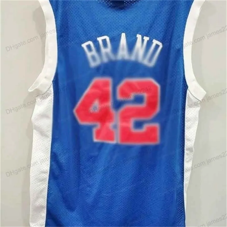 Nikivip Cheap Custom Retro Elton # Brand Maglia da basket da uomo Cucita blu Qualsiasi dimensione 2XS-5XL Nome e numero Vintage Alta qualità
