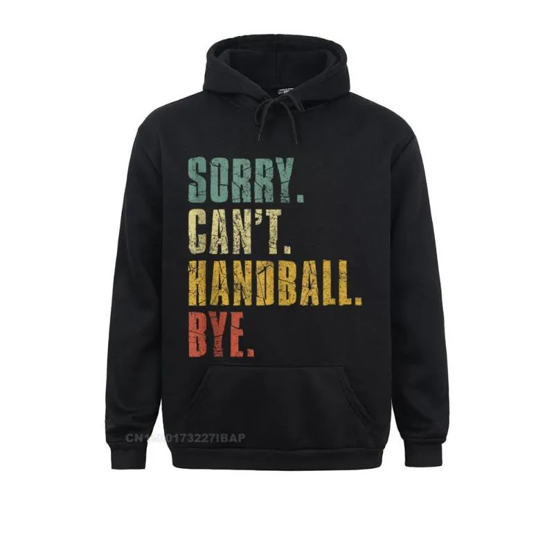 Heren hoodies sweatshirts sorry kan niet handbal grappige vintage retro hoodie jeugdige pullover korting strakke sweatshirts