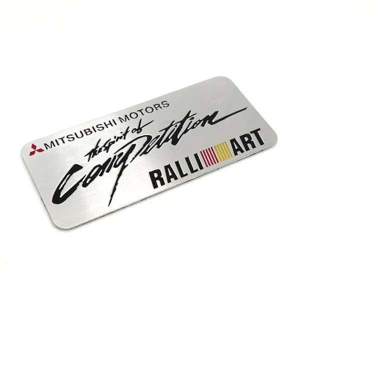 1CAR Styling Aksesuarları Emblem Rozeti Çıkartma Çıkartması Ralliart Mitsubishi Lancer Pajero Outlander ASX Galant için Motor Sporları