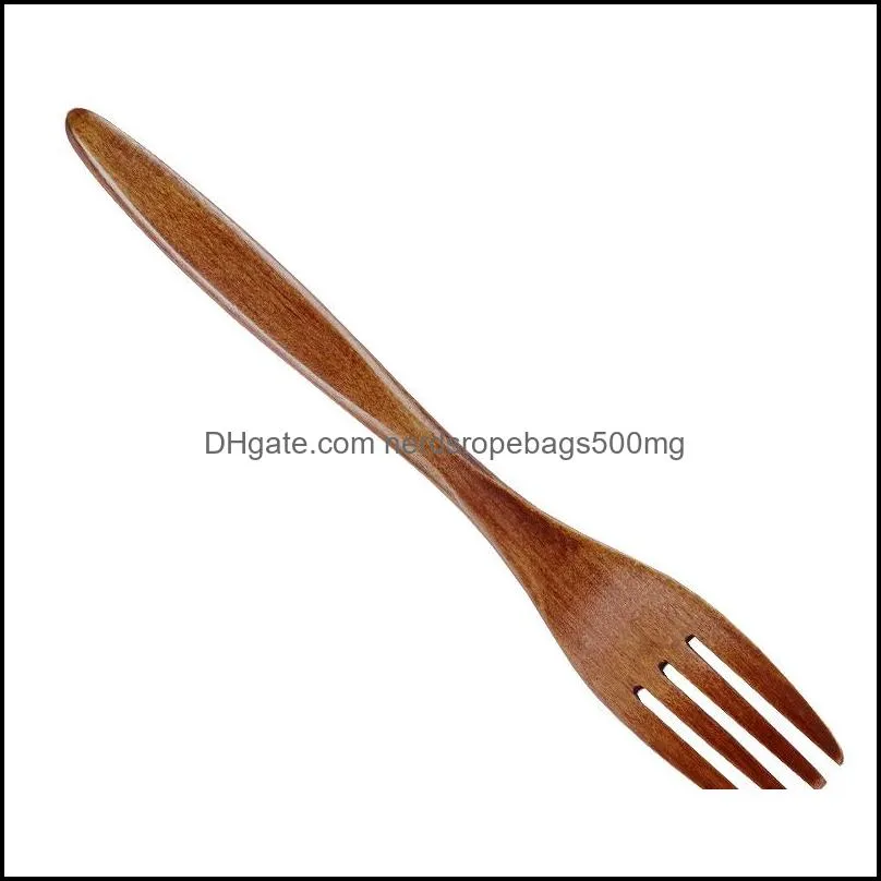 Wooden Forks Eco-friendly Japanese Wood Salad Dinner Fork Tableware Dinnerware for Kids Adults Cake Fruit Wood Fork Customizable 46 G2