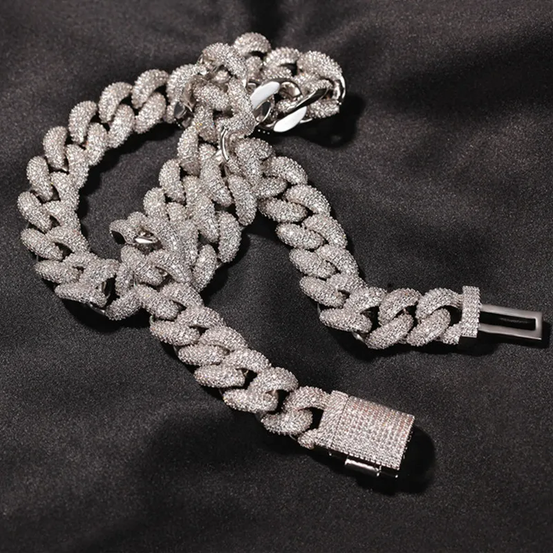 Hip Hop Jewelry 14mm 3D Cuban Link Chain Gold Cuban Chain Necklace For Men And Women With Copper AAA Zirconia And Diamond Accents From Dm jewelry 27.35 DHgate.Com
