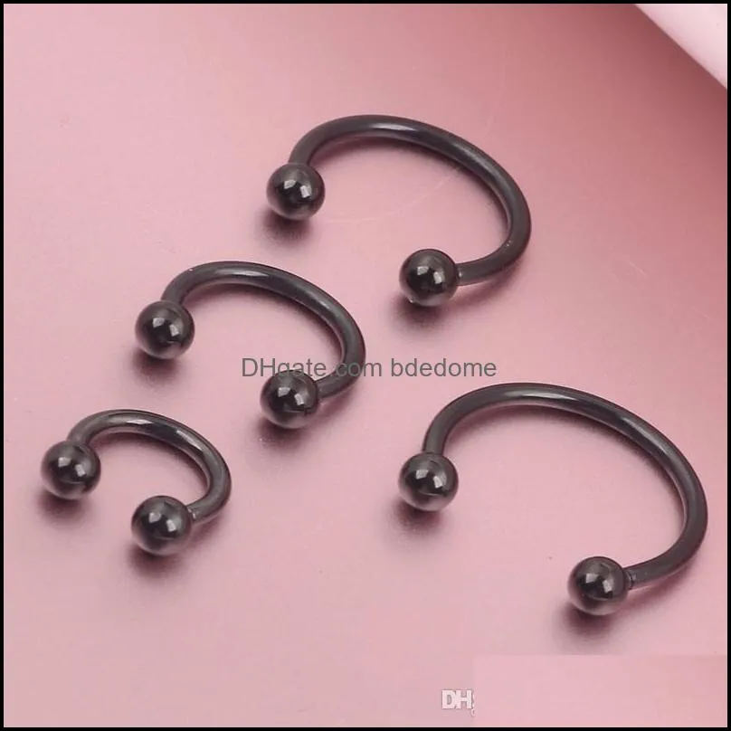 black silver cone horseshoe bar piercing body jewelry nose hoop nose ring 100pcs/lot eyebrow bar lip labret jewelry255g