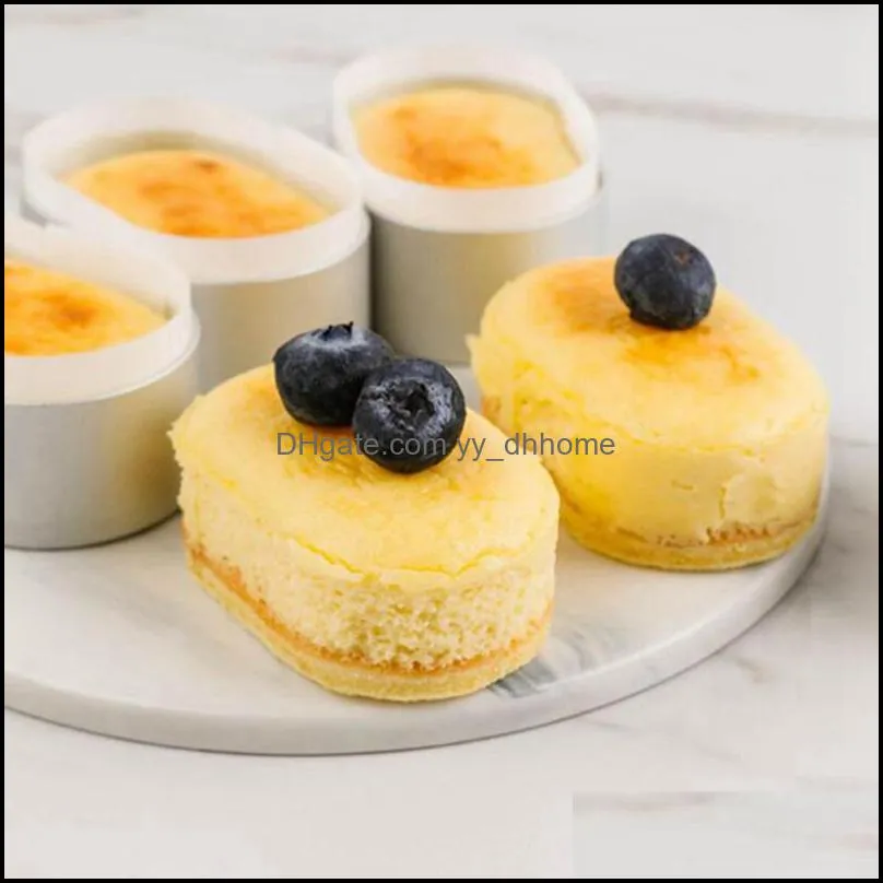 baking & pastry tools aluminum alloy oval mousse cheese tart ring egg cake cutting mold mould