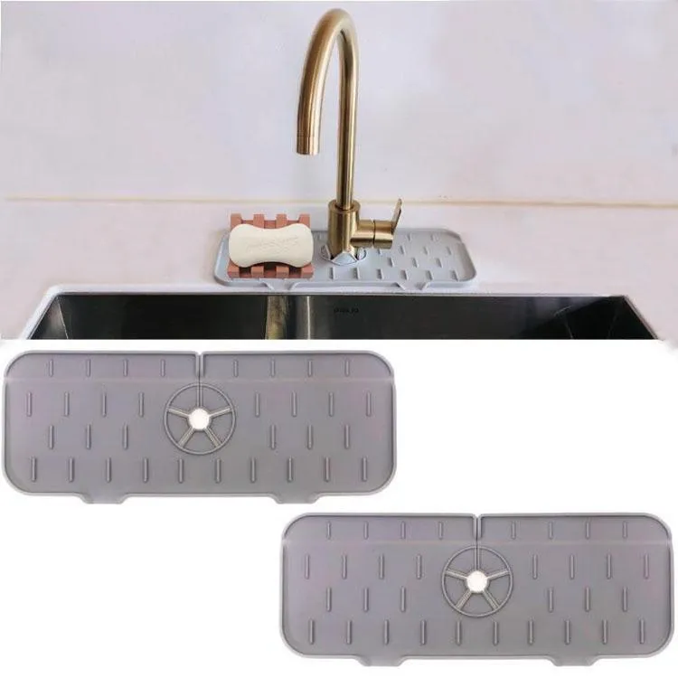 Sink Splash Drain Drying Pad - Kitchen Faucet Sink Splash Guard for Kitchen, Bathroom, Bar, RV
