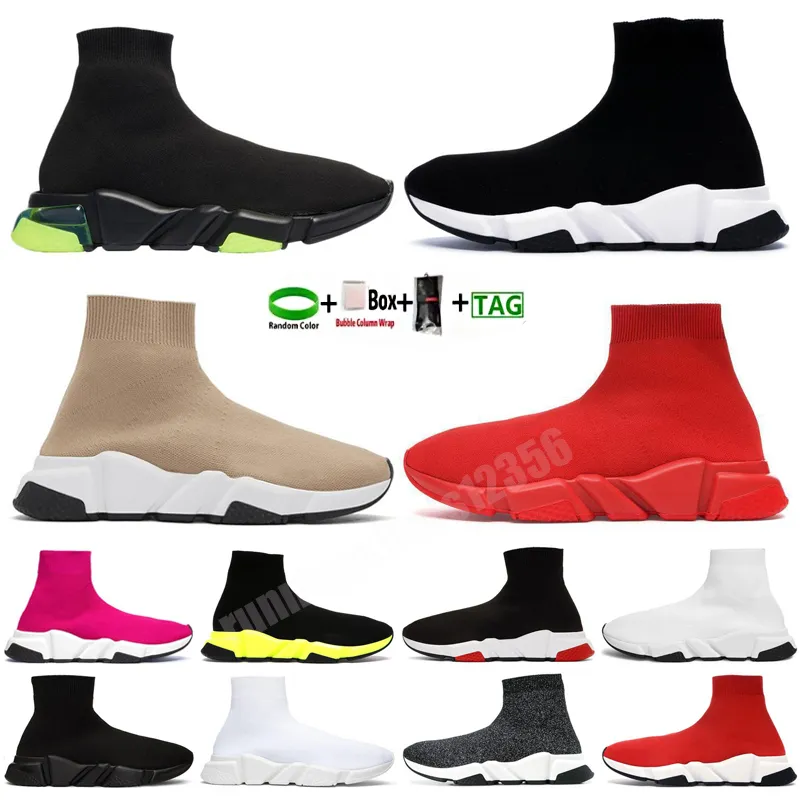 Designer Socks Speed Casual Shoes Platform Mens Runner Black White Sock