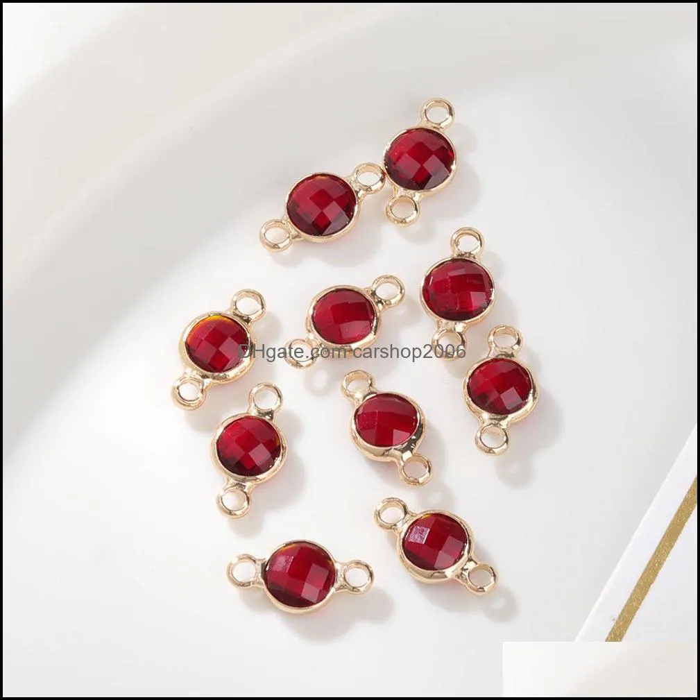 السحر نتائج نتائج المجوهرات العناصر العصرية كريستال سحر قلادة النحاس المعدني اللون الذهب 12 Birthstone Rhinestones جولة ل DH1MR