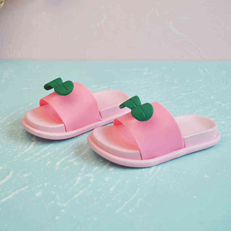 2021 Summer New Product Sandals Cute Cartoon Plant Children Slippers Casual Soft Bottom Candy Color Children Slippers Ynn J220716