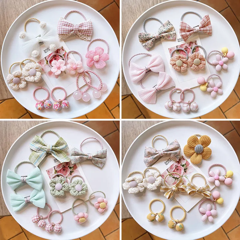 20 Pezzi Elastici Capelli Bambina - Fantasia Frutta Fiori Per Codini E Acconciature