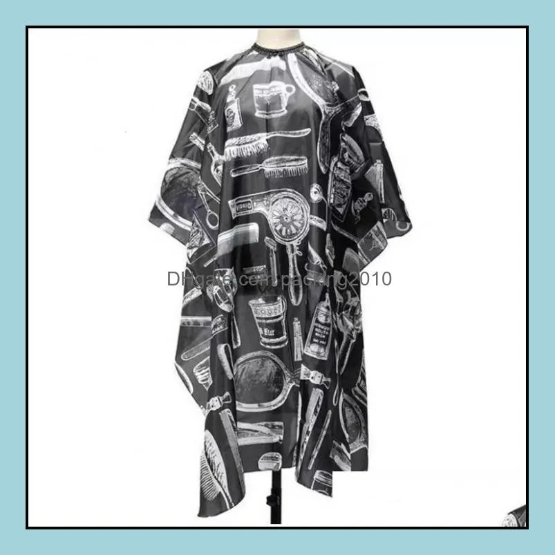 Aprons Home Textiles Garden Adt Salon Barbers Hairdressing Capes Cloth Printing Hair Cutting Cape Gown Clothes Fashion Dhiwh