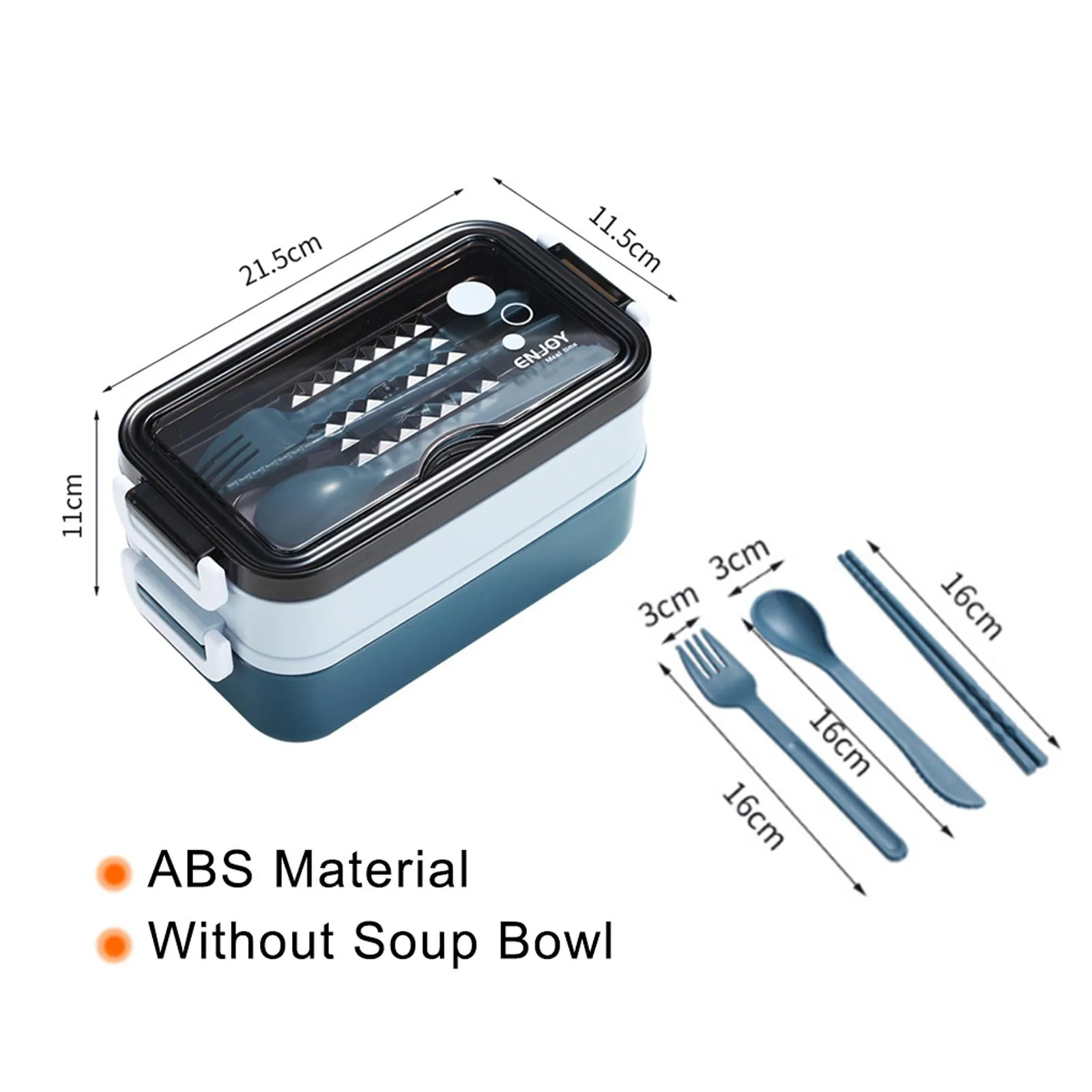 Lunch Box ABS Bento Boxes For School Kids Office Worker 2layers Microwae Heating Lunch Container Food Storage