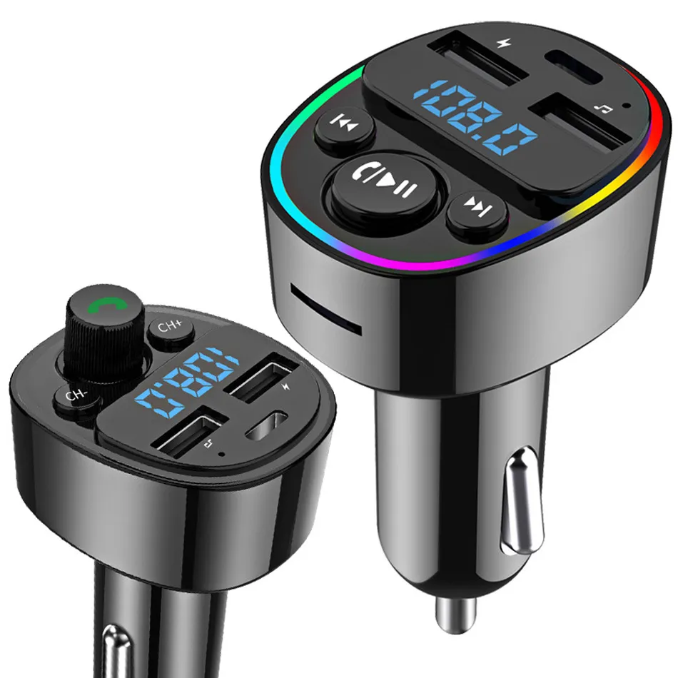 Bluetooth 5.0 FM Transmitter Car Kit MP3 Player PD Dual USB Charger Support U Disk TF Card Lossless Music Handsfree G67