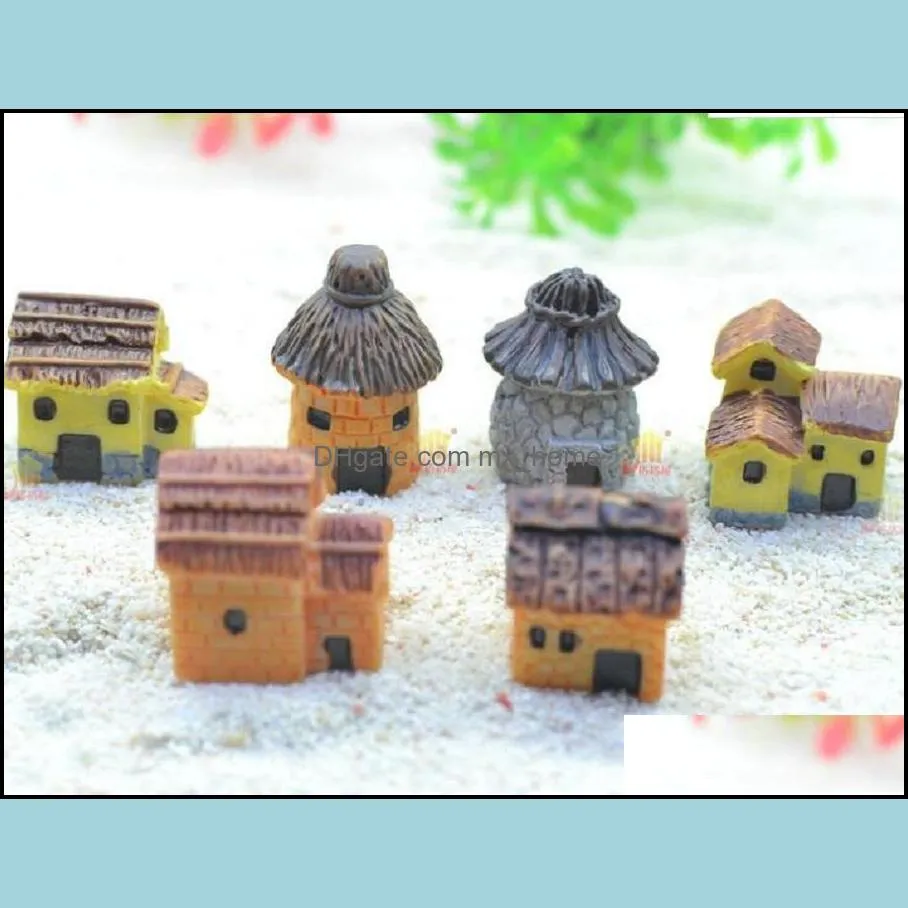 3cm cute resin crafts house fairy garden miniatures gnome Micro landscape decor bonsai for home decor